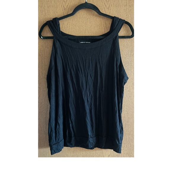 Cable & Gauge Tops - NWOT CABLE AND GAUGE BLACK SLEEVELESS TOP WITH CRISS CROSS STRAPS!